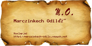 Marczinkech Odiló névjegykártya